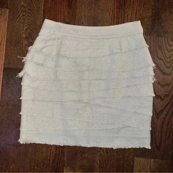 Adam by Adam Lippes Distressed Tiered Cotton Skirt Size 2 - Picture 2 of 4